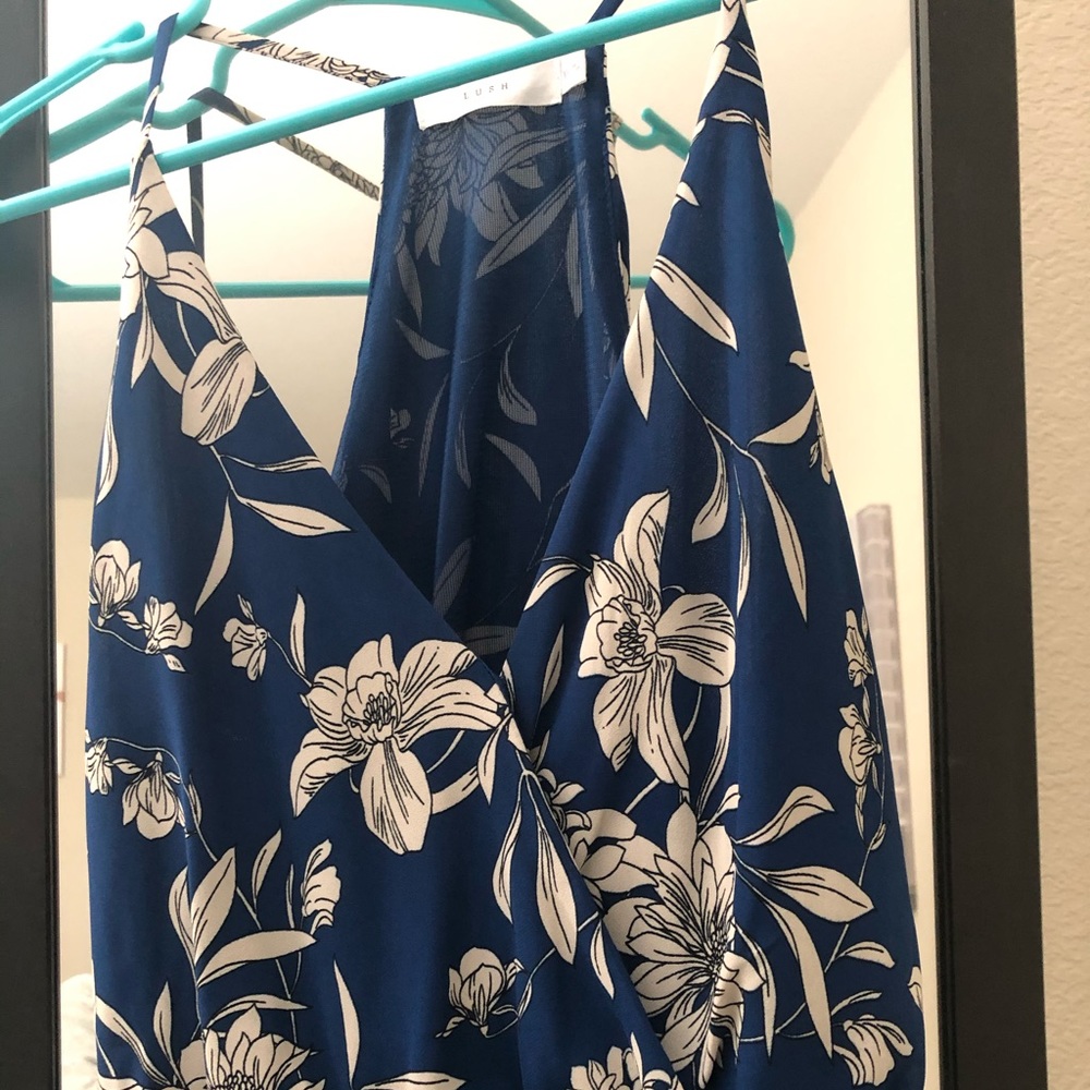 Floral blue maxi dress